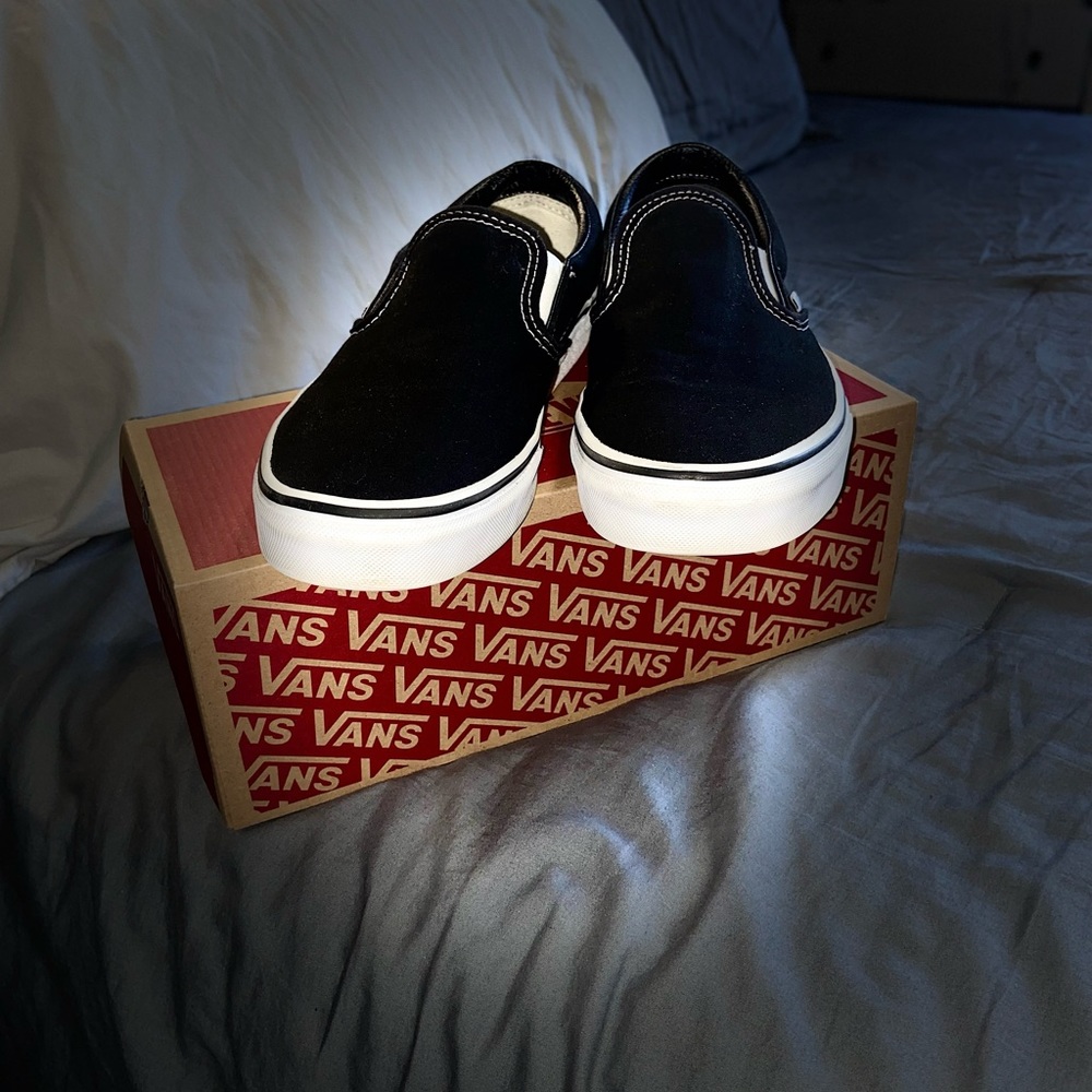 Men's Black And White Slip-on Vans